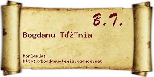 Bogdanu Ténia névjegykártya
